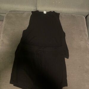 Old Navy Black Sleeveless Top and Shorts Set